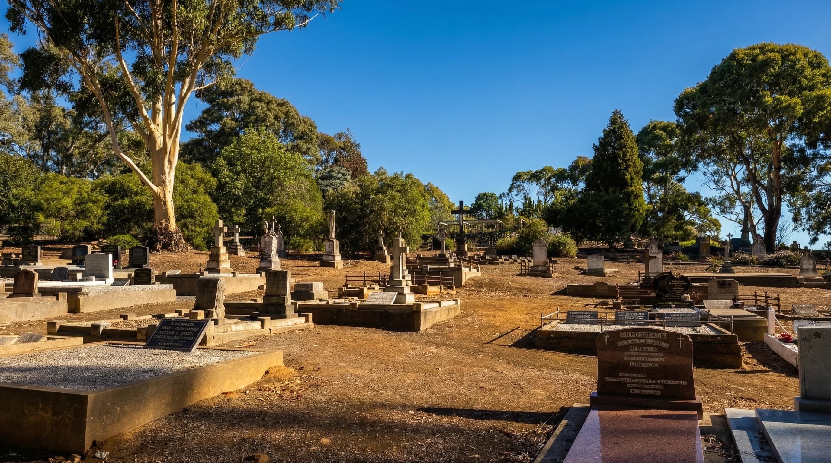 Historic headstones at the Catholic Cemetery, Mount Barker
